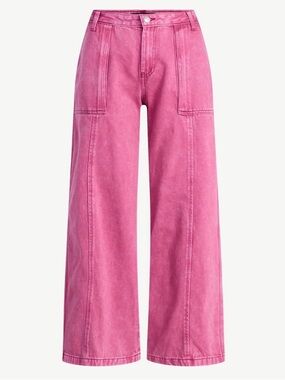 Scoop Women’s Slouchy Wide Leg Jeans with Utility Pockets